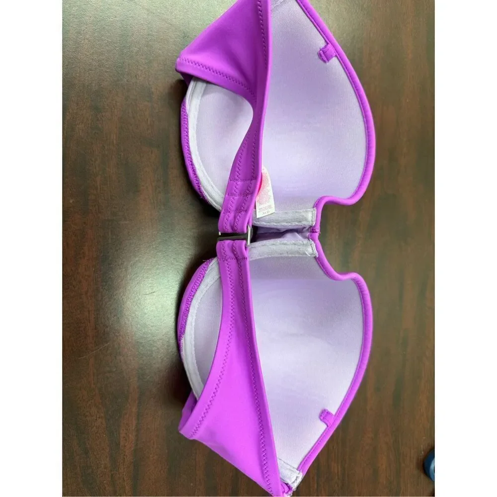 Victoria’s Secret Purple Strapless Bikini Top Size 36D